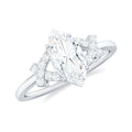 925 Sterling Silver Marquise Cut Moissanite Engagement Ring J7135
