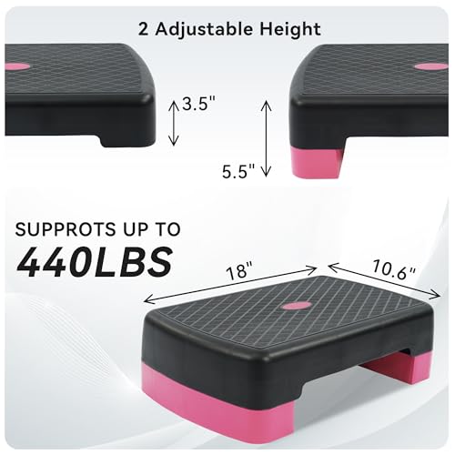 18" Aerobic Stepper with 2 Risers W95519