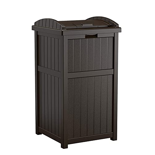 Resin 30 Gallon Outdoor Trash Container with Lid R282668