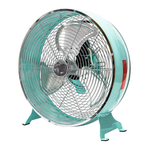 12 inch 3-Speed Retro Metal Drum Fan Black W222554