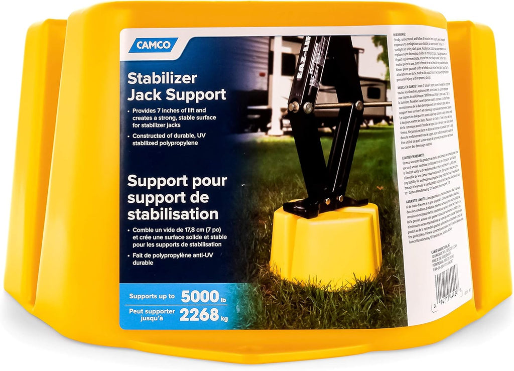 Yellow 7-inch Stabilizer Jack Supports 2-Pack O9154