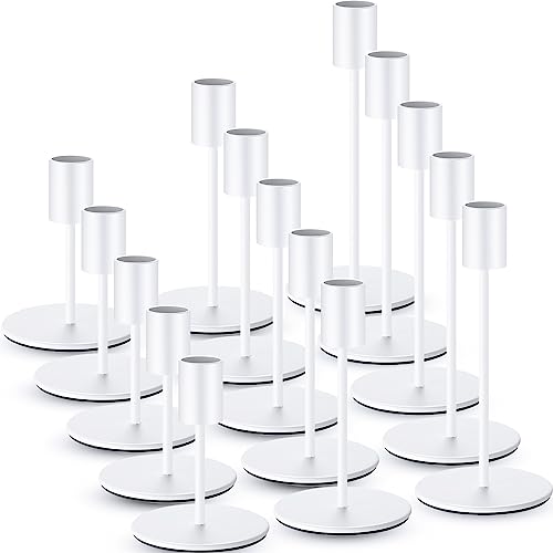 36 Pcs Matte Black Metal Candle Holders D744