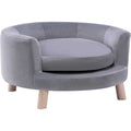 Faux-Velvet Circular Pet Bed C549