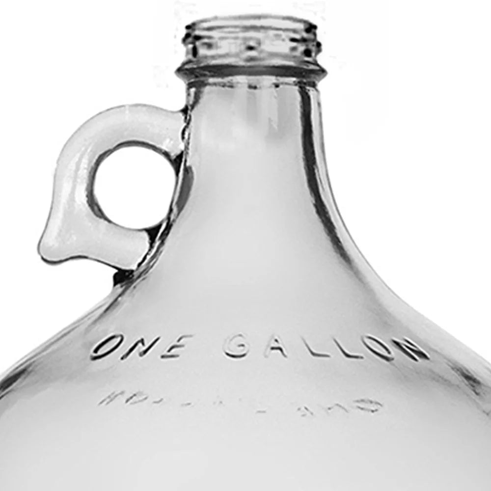One Gallon Glass Jug with White Metal Screw Cap Set of 16 T742815