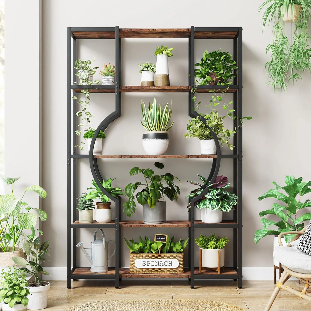 5-Tier Wooden Bookshelf and Bookcase with 12 Open Shelves N568979