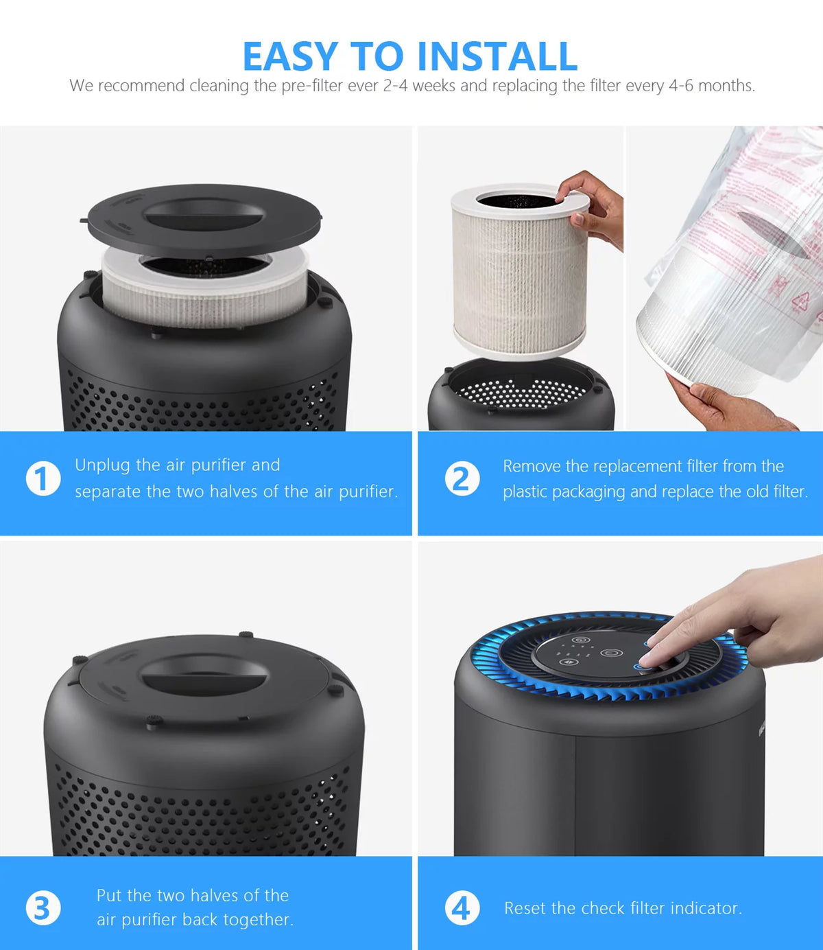 HEPA Air Purifier with H13 True HEPA Filter A3290