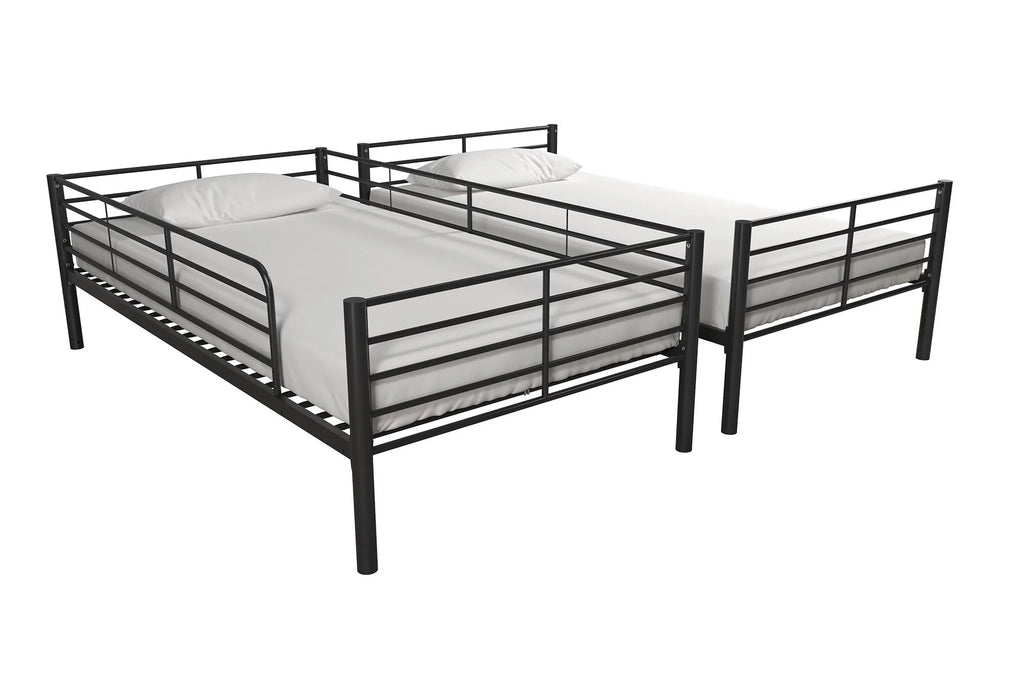 Black Twin over Twin Metal Bunk Bed V734705