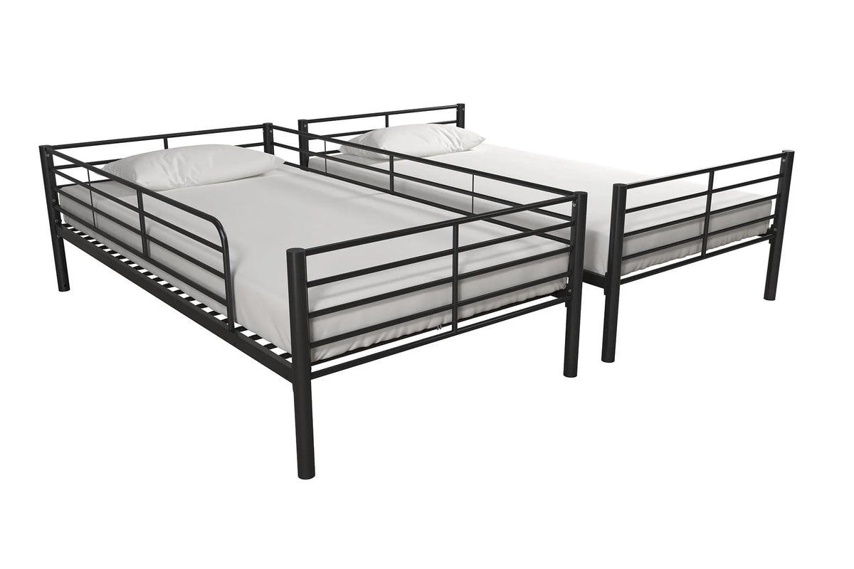 Black Twin over Twin Metal Bunk Bed V734705
