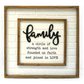 White and Brown Square Wall Sign Q9563