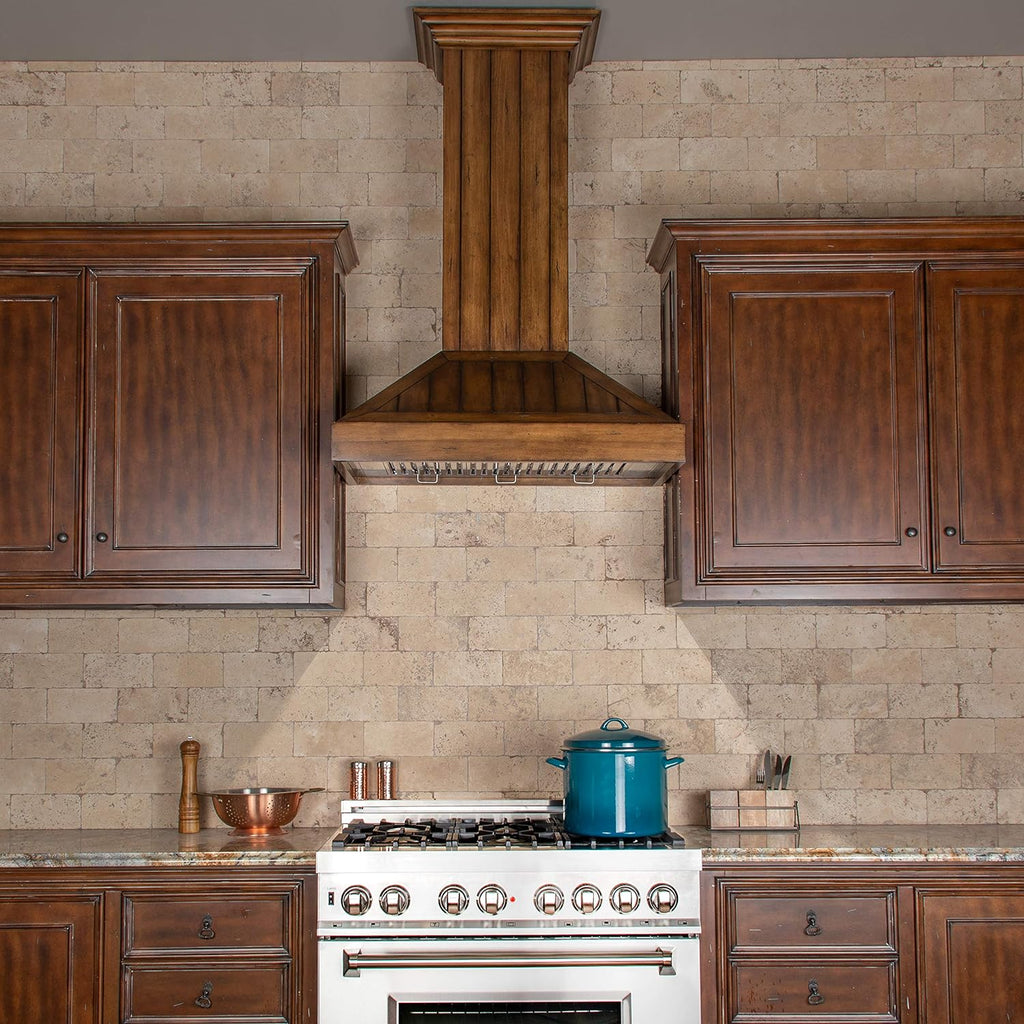 36 in. Wooden Wall Mount Range Hood with Motor F5734
