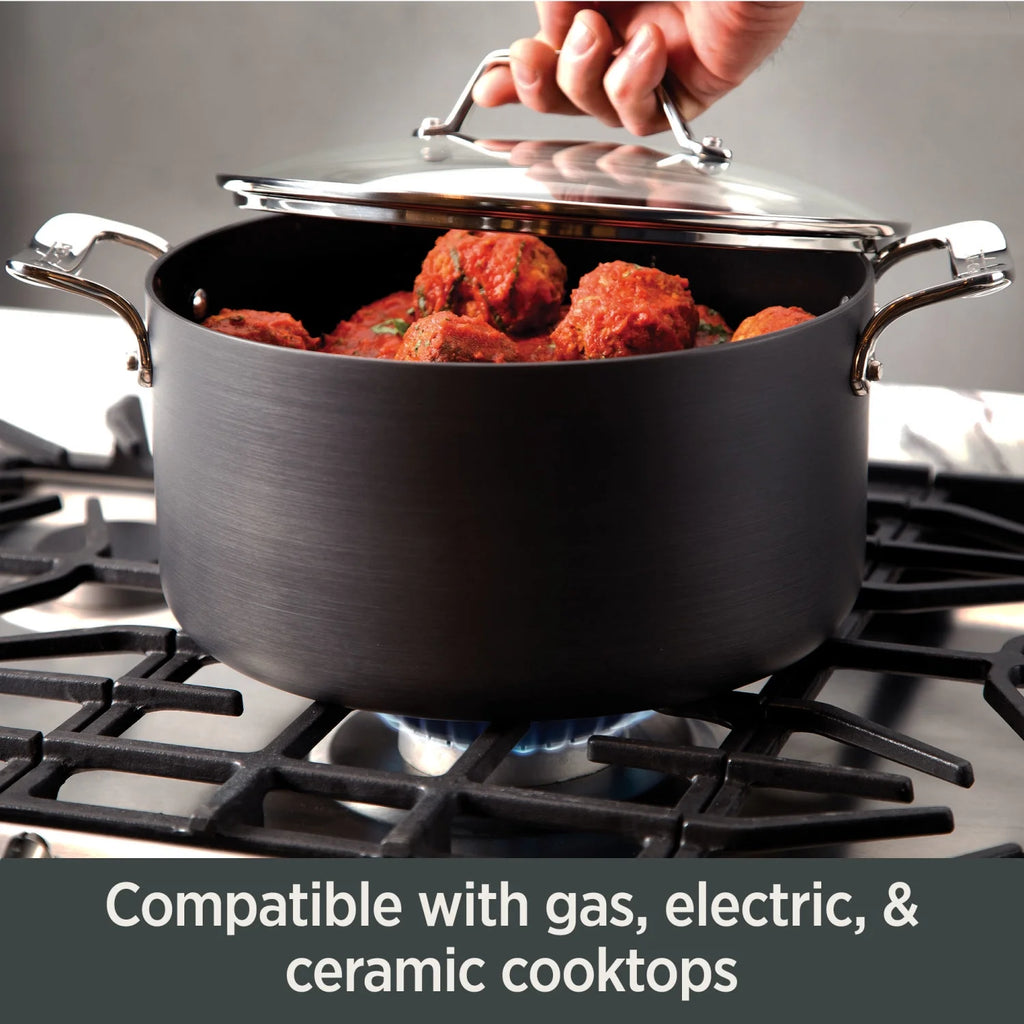 Hard Anodized Nonstick 2-Piece Fry & Sauce Pan Cookware Set N74794