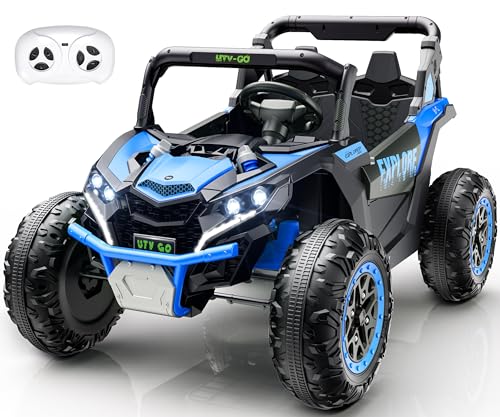Kids Ride on Car, Electric 4WD Off-Road UTV Truck, 7Ah Battery with Remote Control, Blue G582994