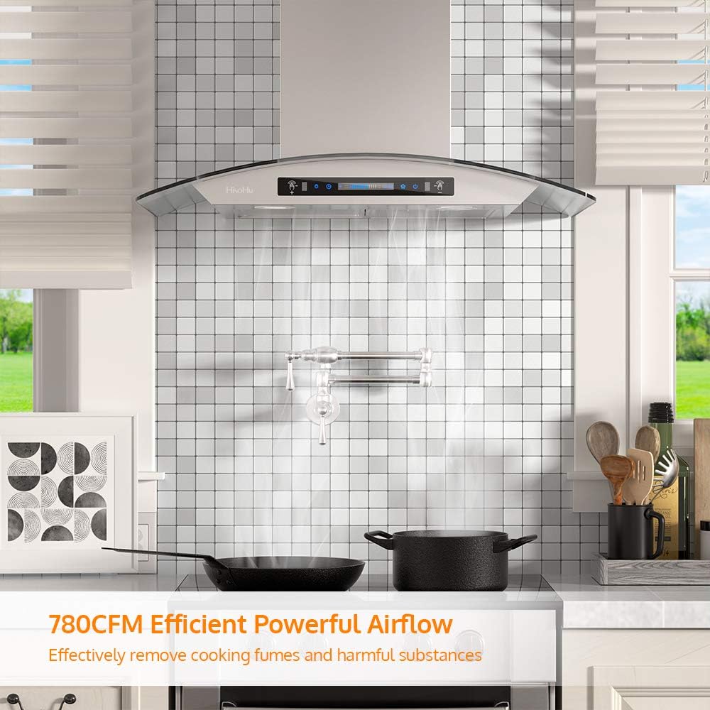 36 inch Stainless Steel Wall Mount Range Hood with 780 CFM E84493