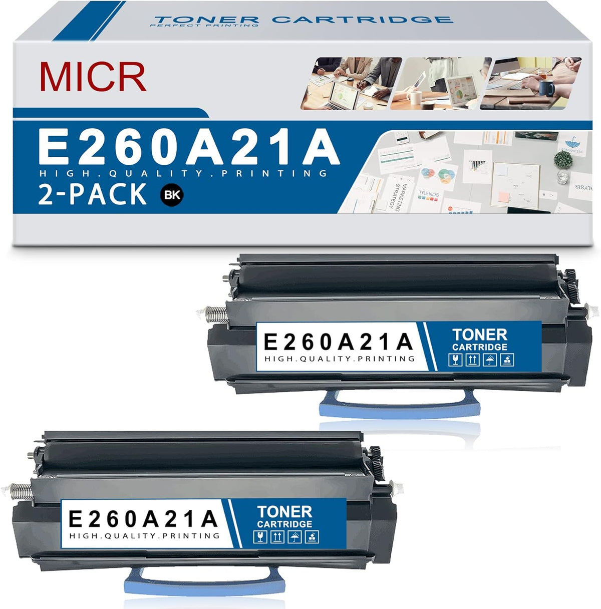 2 Black Remanufactured MICR Toner Cartridge Z30285