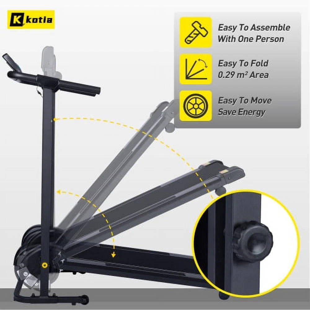 Manual Non Electric Treadmill with 10° Incline Foldable Y474947