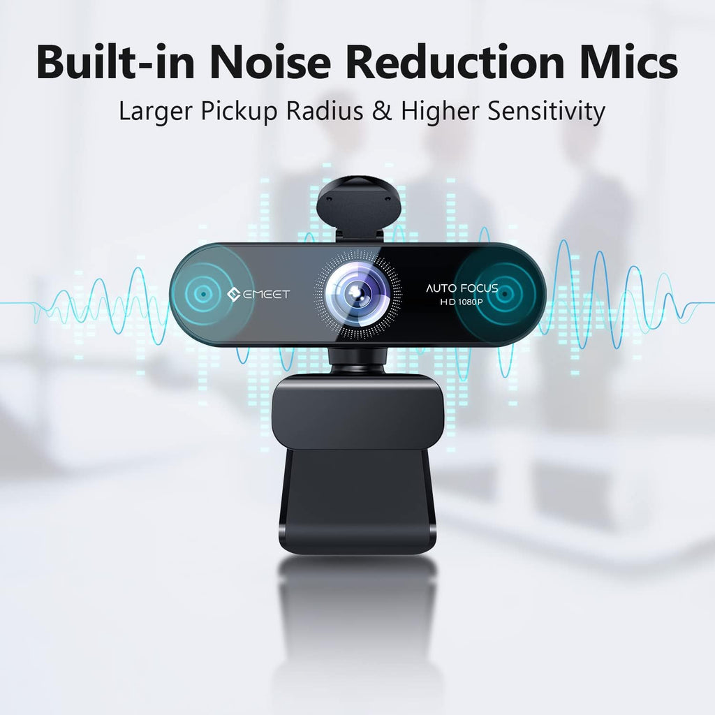 1080P Webcam with Microphone and Privacy Cover, Pack of 2 R729561